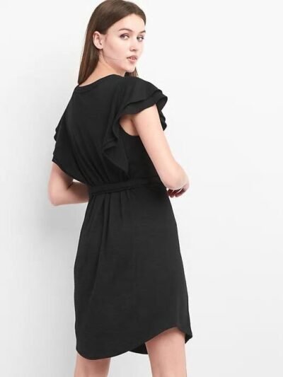 GAP Softspun flutter dress NWT SZ S light grey marle (141141) - Image 2