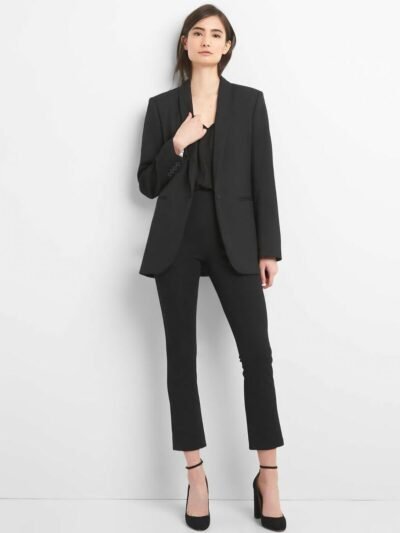 Gap $128.00 Spring Classic Shawl Collar Blazer, Size 2 Navy - Image 3