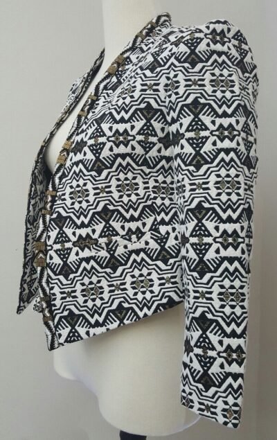 Twelfth Street by Cynthia Vincent Cropped & Beaded Jacket Size 6 - Image 9