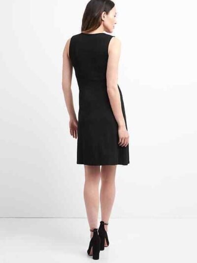 Gap Maternity sleeveless wrap dress Sz L Black ( 1422B4) - Image 2
