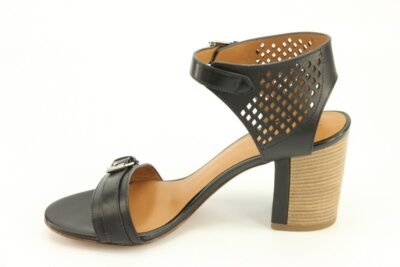 Marc by Marc Jacobs Diamonds Black Leather High Heels Sandals Sz 37 (6.5) - Image 3