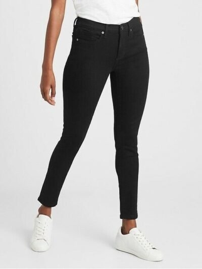 Banana Republic High-Rise Legging Luxe Sculpt Ankle Jean, Sz 29 REG. Black