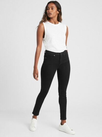 Banana Republic High-Rise Legging Luxe Sculpt Ankle Jean, Sz 29 REG. Black - Image 2