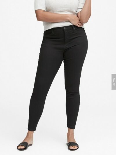 Banana Republic High-Rise Legging Luxe Sculpt Ankle Jean, Sz 29 REG. Black - Image 4