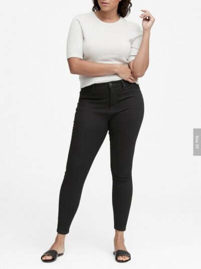 Banana Republic High-Rise Legging Luxe Sculpt Ankle Jean, Sz 29 REG. Black - Image 5