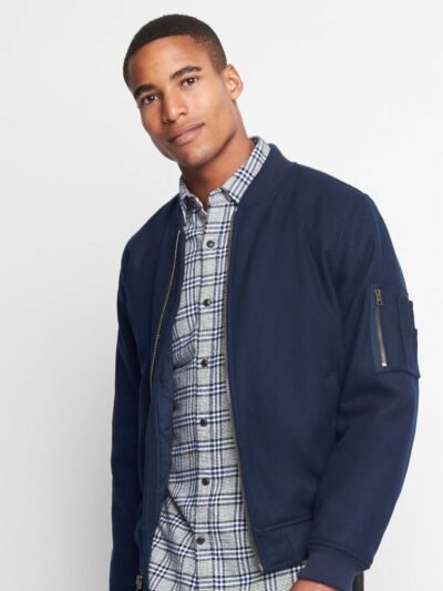 Gap Wool blend vintage bomber, Size M Tapestry Navy