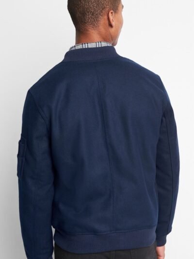 Gap Wool blend vintage bomber, Size M Tapestry Navy - Image 2