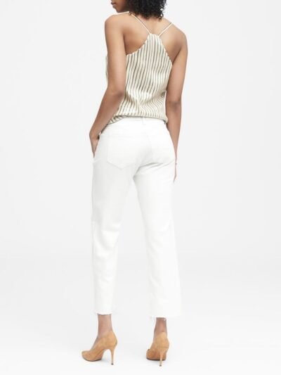 Banana Republic Girlfriend Stain-Resistant Cropped Jean with Fray Hem 31 R @ - Image 2