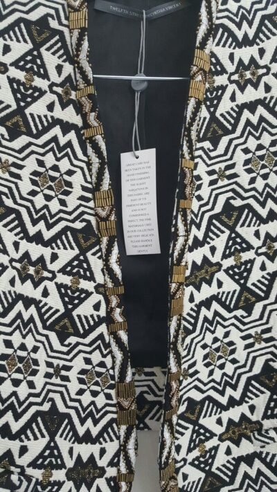 Twelfth Street by Cynthia Vincent Cropped & Beaded Jacket Size 6 - Image 3