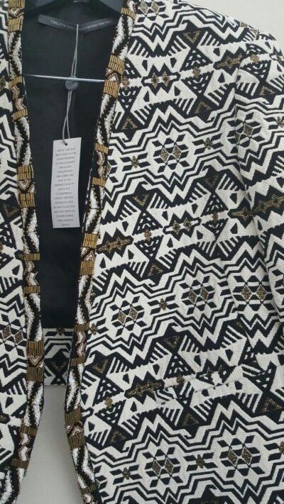 Twelfth Street by Cynthia Vincent Cropped & Beaded Jacket Size 6 - Image 4